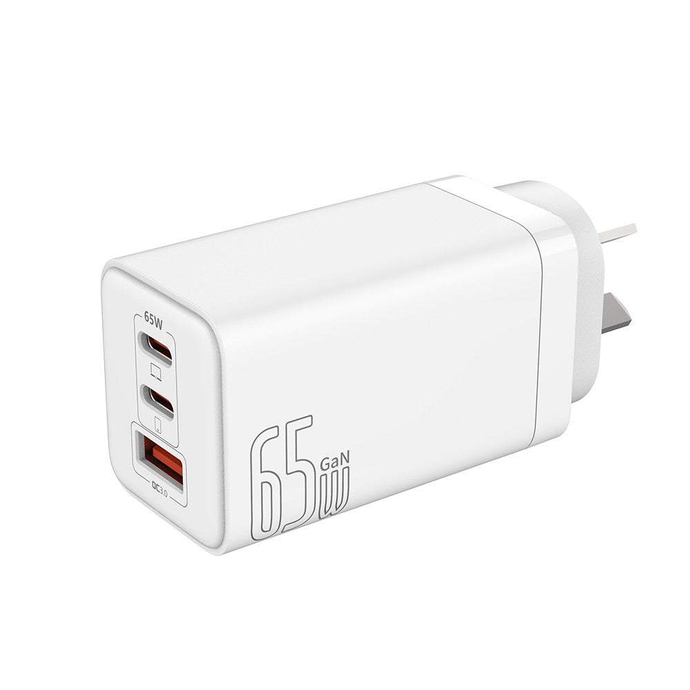 iQuick 65W USB-C Dual Ports Charging Adapter-White