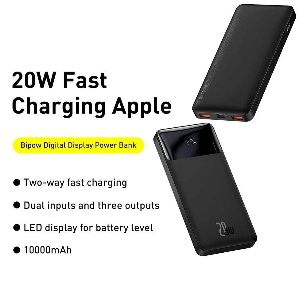 Baseus Bipow Fast Charging Power Bank 10000mAh 20W